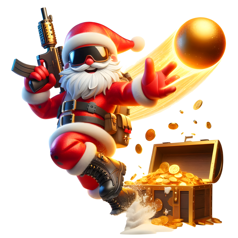 guan man santa christmas slot game character png